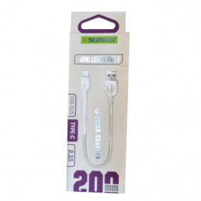 USB Data kabl Soffany HM-515 0,2m Type-C Bela
